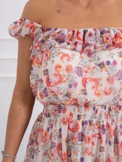 Zavinovací šaty s ecru pasem