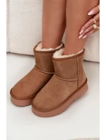 Dámské sněhule z přírodního semiše na platformě Camel Privine