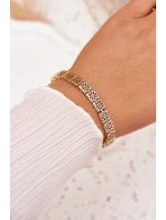 Dámský náramek ze chirurgické oceli zlatý