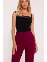 S418 Kalhoty s laclem - bordó