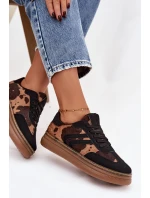 Dámské tenisky na platformě – černé Denissa