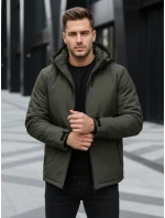 Pánská zimní bunda s kapucí zelená FashionStreet TX5118