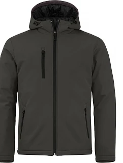 Clique Padded Hooded Softshell Men Pánská zateplená softshellová bunda s kapucí 67.0952 dark grey