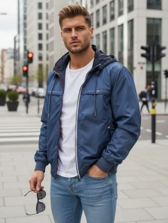 Modrá pánská oboustranná přechodná bunda FashionStreet TX4984