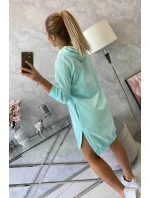 Šaty s kapucí a delšími zády mint Šaty s kapucí a delšími zády mint