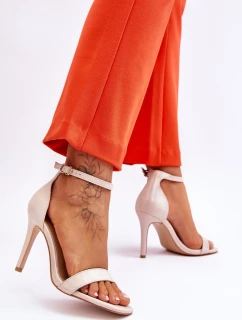 Módní sandály Beige Holographic béžové Rayden