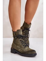 Vysoké boty worker s zipy tmavě béžové Maisa