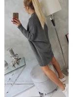 Svetr s netopýřími rukávy grafitový - Kesi Svetr s netopýřími rukávy grafitový - Kesi