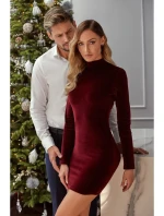 Dámské šaty M558 Bordó - MOE Dámské šaty M558 Bordó - MOE