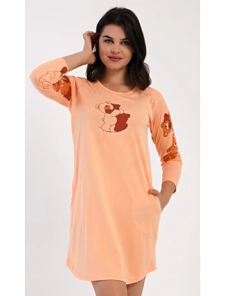 Dámské domácí šaty s tříčtvrtečním rukávem Patricia