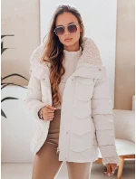 WARMMISS dámská prošívaná zimní bunda s kapucí bílá FashionStreet TY4922