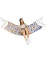 ZAHRADNÍ HOUPACÍ SÍŤ PRO 2 OSOBY 200X150CM S TYČÍ 1052717