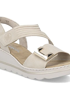 Dámské lila sandály na platformě Rieker 67410-62