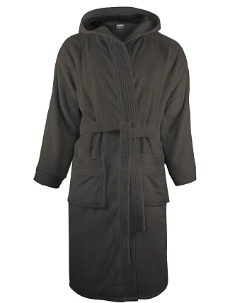 The One Towelling Bathrobe hooded Župan s kapucí 48.1021 anthracite The One Towelling Bathrobe hooded Župan s kapucí 48.1021 anthracite