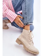 Flat Boots Lewski Shoes 3285 Světle béžová