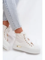 Dámské tenisky na platformě s přívěsky bílé Gracella