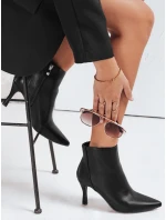 Dámské kozačky na podpatku černé FashionStreet ZY1211