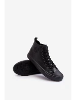 Mužské zateplené tenisky s zipem černé Big Star MM174012