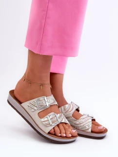 Pohodlné Dámské Žabky S Sponami Inblu CP000045 Béžové