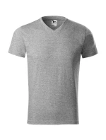Heavy V-neck tričko unisex tmavě šedý melír Heavy V-neck tričko unisex tmavě šedý melír