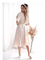 Společenské šaty model 208821 béžové - With You Společenské šaty model 208821 béžové - With You