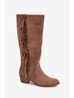 Kozačky na podpatku  model 223001 Step in style