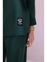 Bavlněná mikina kalhoty set tmavě zelená Bavlněná mikina kalhoty set tmavě zelená