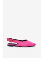 Baleríny s Zlatým Přezkou Eco Semišové Růžové Palerra