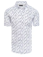 Pánská bílá košile s krátkým rukávem FashionStreet KX1020