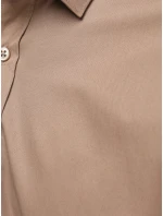 Pánská elegantní hladká béžová košile REGULAR FIT FashionStreet DX2686 Pánská elegantní hladká béžová košile REGULAR FIT FashionStreet DX2686