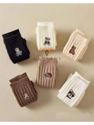 Magnetis ponožky YN5041 Výšivka medvídka Magnetis ponožky YN5041 Výšivka medvídka
