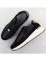 Dámské černé kožené polobotky Filippo DP7106/25