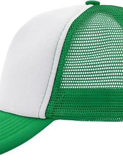 Daiber MB 70 5 panelová polyesterová síťovaná kšiltovka 03.0070 white/fern green