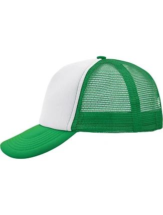 Daiber MB 70 5 panelová polyesterová síťovaná kšiltovka 03.0070 white/fern green Daiber MB 70 5 panelová polyesterová síťovaná kšiltovka 03.0070 white/fern green