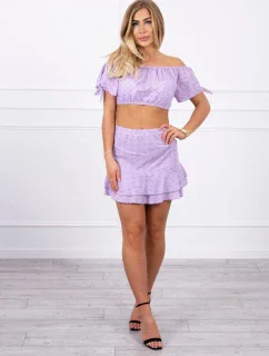 Vyšívaná sada ve fialové barvě