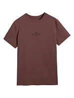 Pánské tričko 4F M2961 tmavě hnědé 4FWAW25TTSHM2961 80S pánské