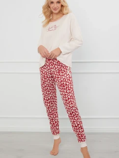 Italská móda Evora long length sp. barva:ecru/print