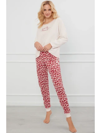 Italská móda Evora long length sp. barva:ecru/print