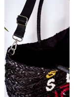 Pletena Kabelka Na Pláž NOBO XK0410 Černá Pletena Kabelka Na Pláž NOBO XK0410 Černá