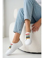 Kožené dámské polobotky Vinceza 95376 Bílé