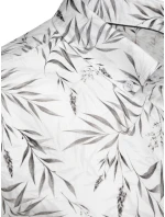 Pánská bílá košile s listy FashionStreet DX2638