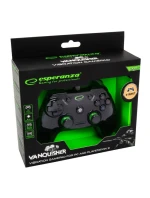Gamepad Esperanza Vanquisher EGG110K (PC, PS3; barva černá, barva zelená)