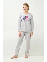 Vamp - Zimní dámské pyžamo s manžetami 21969 - Vamp