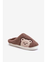 Dámské Plyšové Pantofle S Medvědem Hnědé Fiorinella