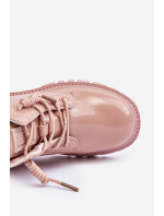 Zateplené patentované dětské boty Big Star Růžové