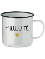MILUJU TĚ. - bílý plecháček 350 ml MILUJU TĚ. - bílý plecháček 350 ml