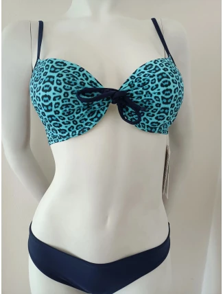 Dámské dvoudílné plavky Kapli - černo-modré - Argento Dámské dvoudílné plavky Kapli - černo-modré - Argento