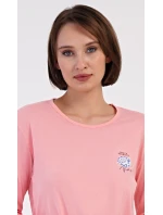 Dámské pyžamo dlouhé Květy