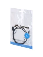 Kabel Lanberg CA-CMCM-10CU-0010-BK (USB Type C - USB Type C ; 1m; barva černá)