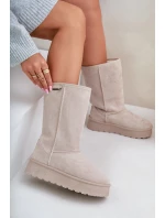 Vysoké Sněhule Na Platformě Big Star OO274894 Světle Béžové Vysoké Sněhule Na Platformě Big Star OO274894 Světle Béžové